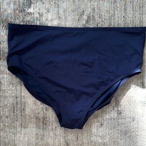 Lands' End Blue Swim Bottoms Classic Full Coverage, High-Waisted